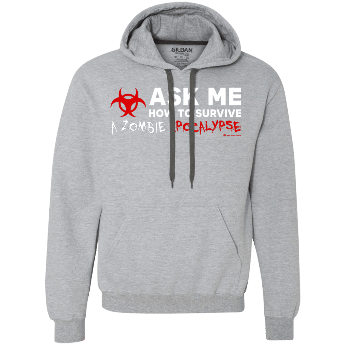 Sweatshirts Sport Grey / Small Ask Me How To Survive A Zombie Apocalypse Premium Fleece Hoodie