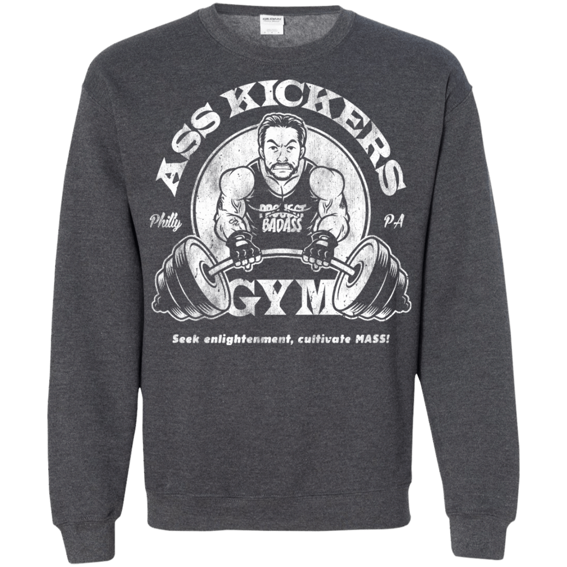 Sweatshirts Dark Heather / Small Ass Kickers Gym Crewneck Sweatshirt