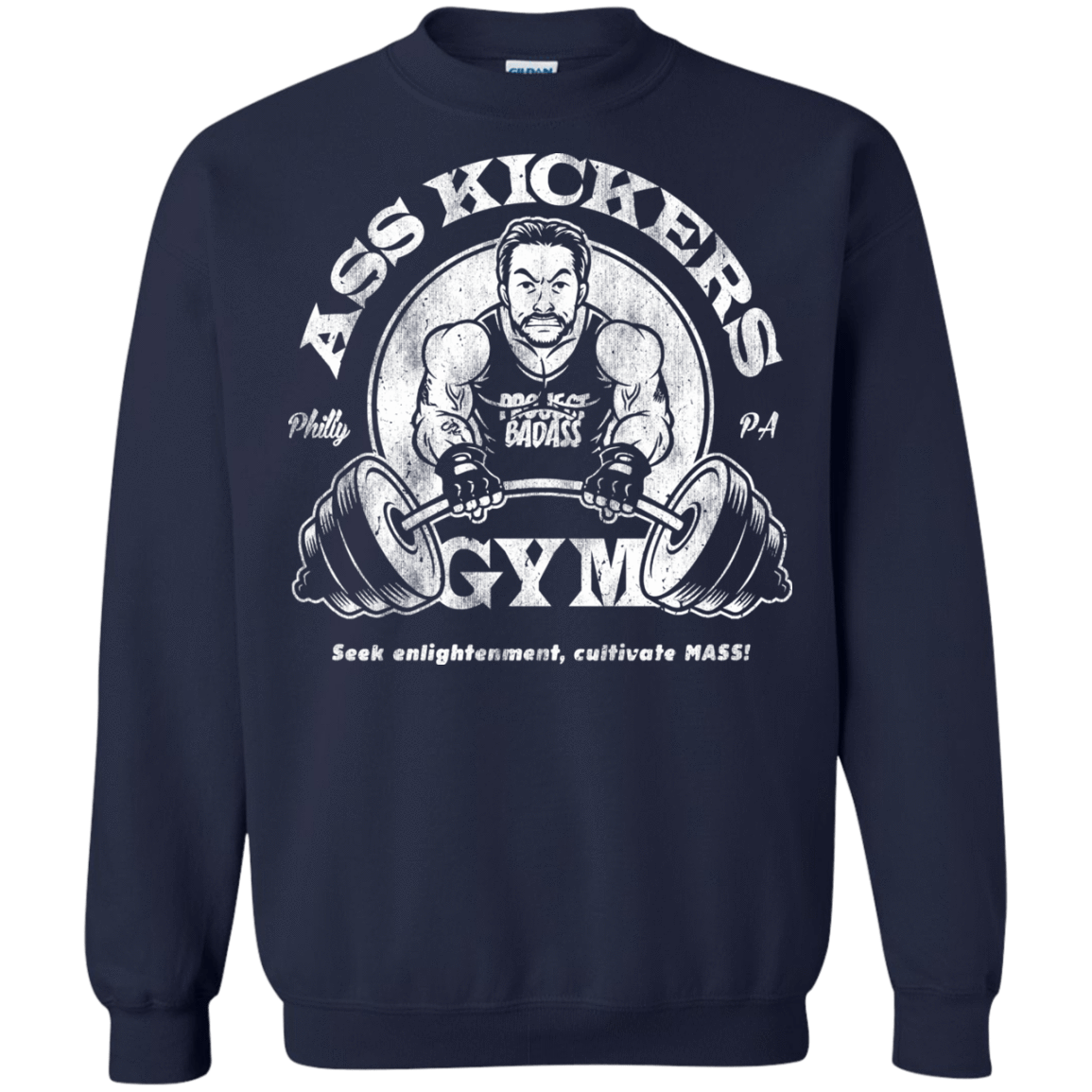 Sweatshirts Navy / Small Ass Kickers Gym Crewneck Sweatshirt