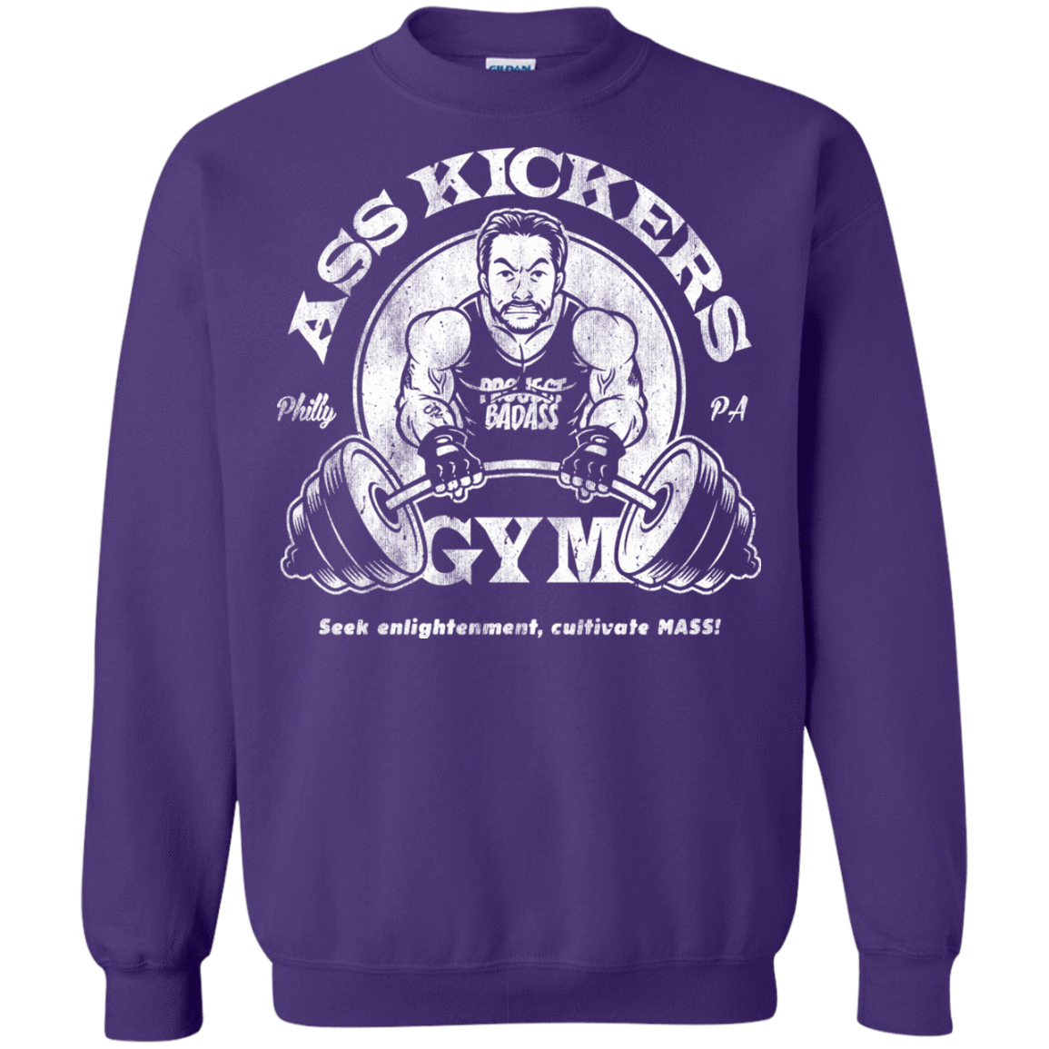 Sweatshirts Purple / Small Ass Kickers Gym Crewneck Sweatshirt
