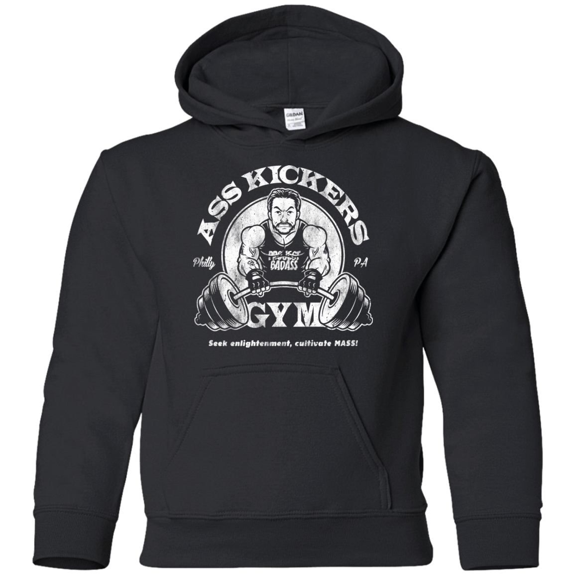 Sweatshirts Black / YS Ass Kickers Gym Youth Hoodie