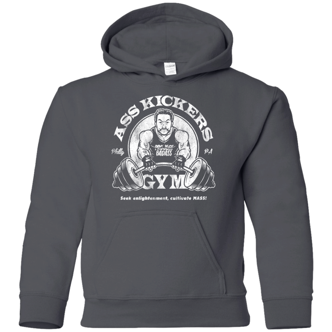 Sweatshirts Charcoal / YS Ass Kickers Gym Youth Hoodie