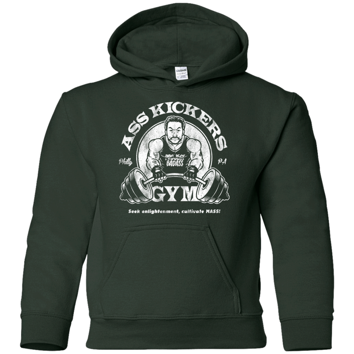 Sweatshirts Forest Green / YS Ass Kickers Gym Youth Hoodie