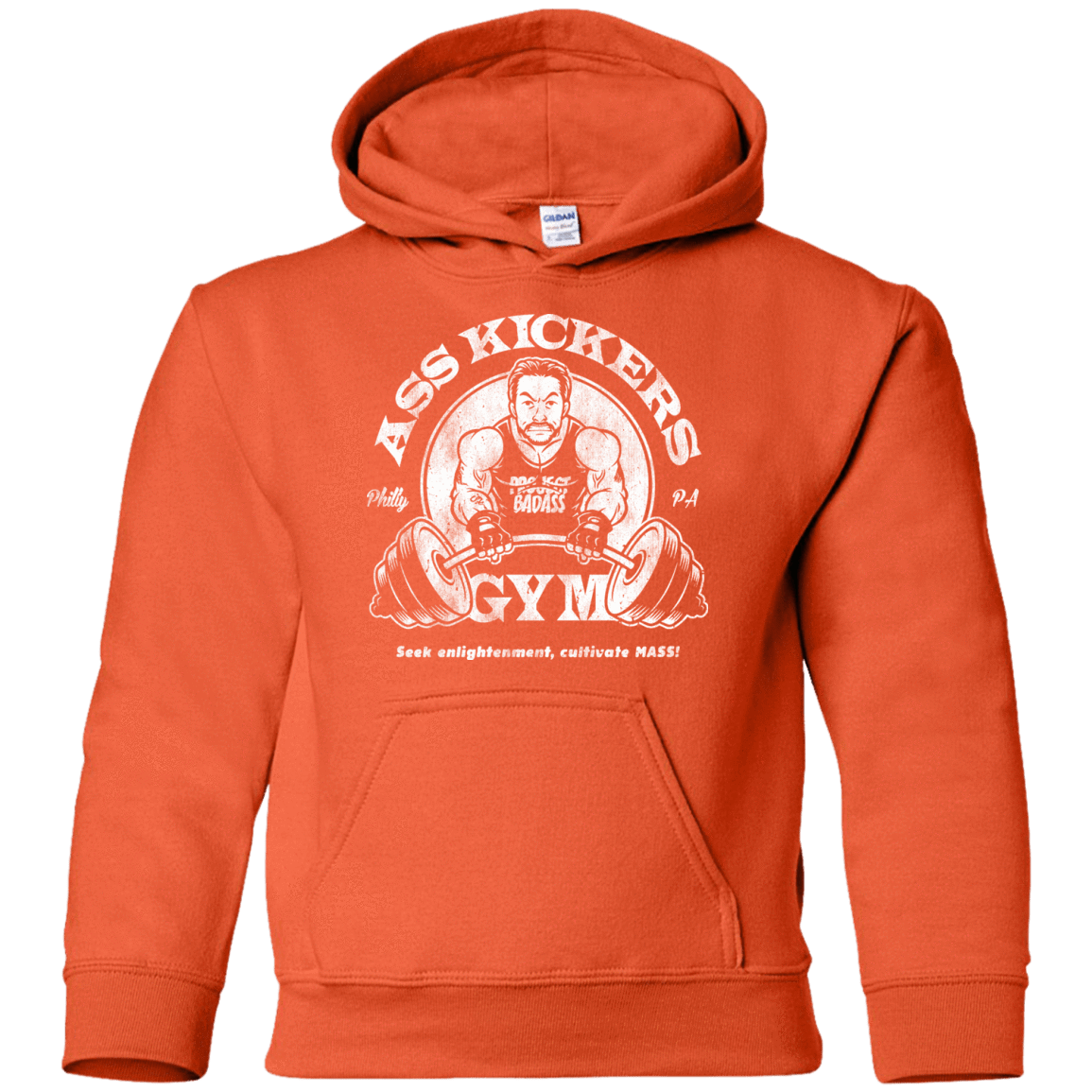 Sweatshirts Orange / YS Ass Kickers Gym Youth Hoodie