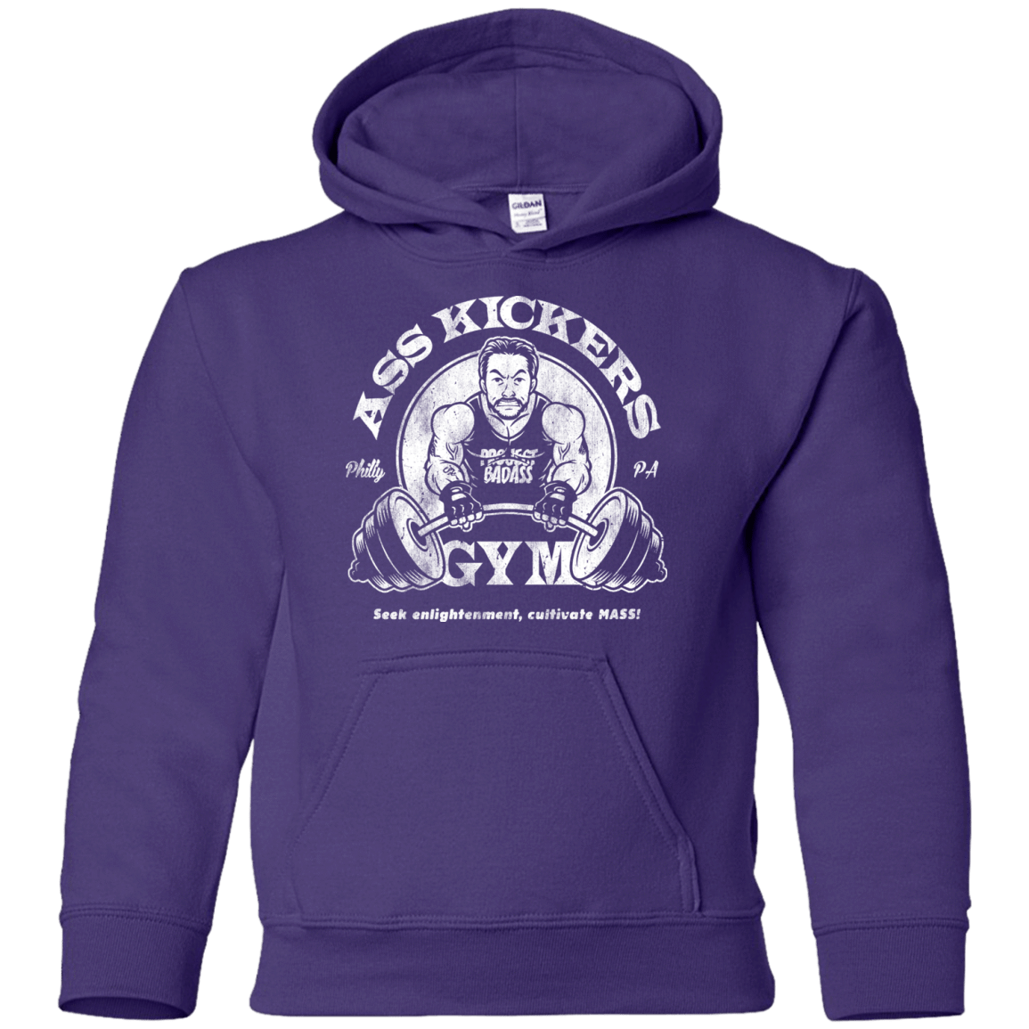 Sweatshirts Purple / YS Ass Kickers Gym Youth Hoodie