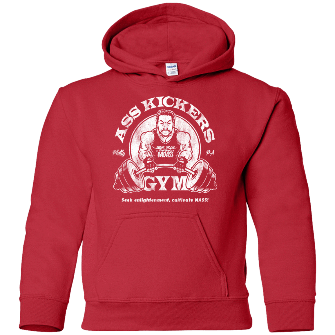 Sweatshirts Red / YS Ass Kickers Gym Youth Hoodie