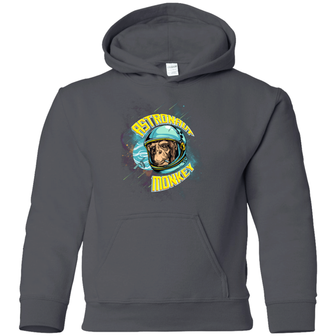 Sweatshirts Charcoal / YS ASTRONAUT MONKEY Youth Hoodie