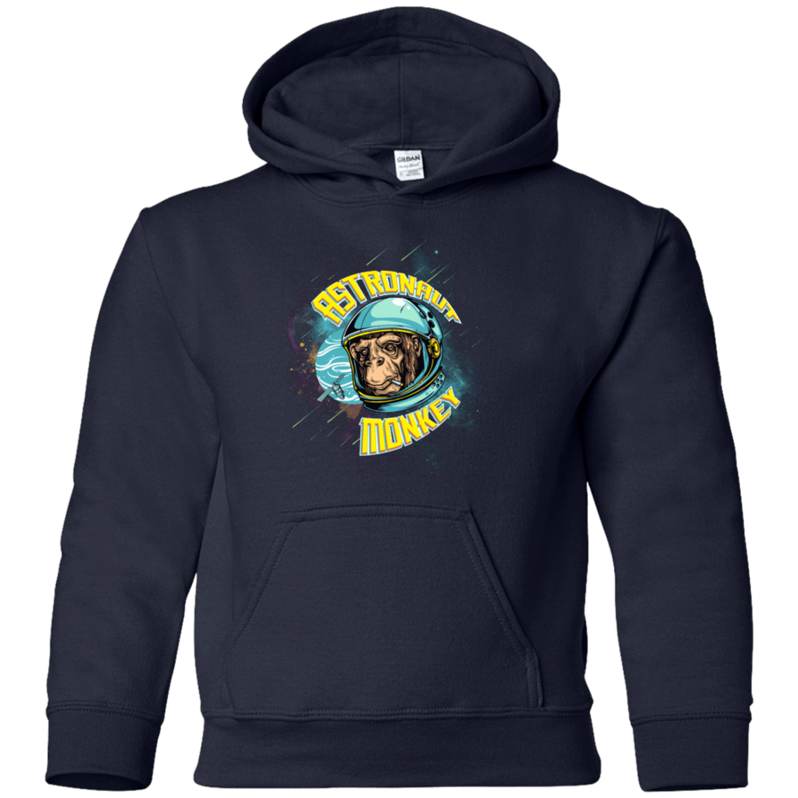 Sweatshirts Navy / YS ASTRONAUT MONKEY Youth Hoodie