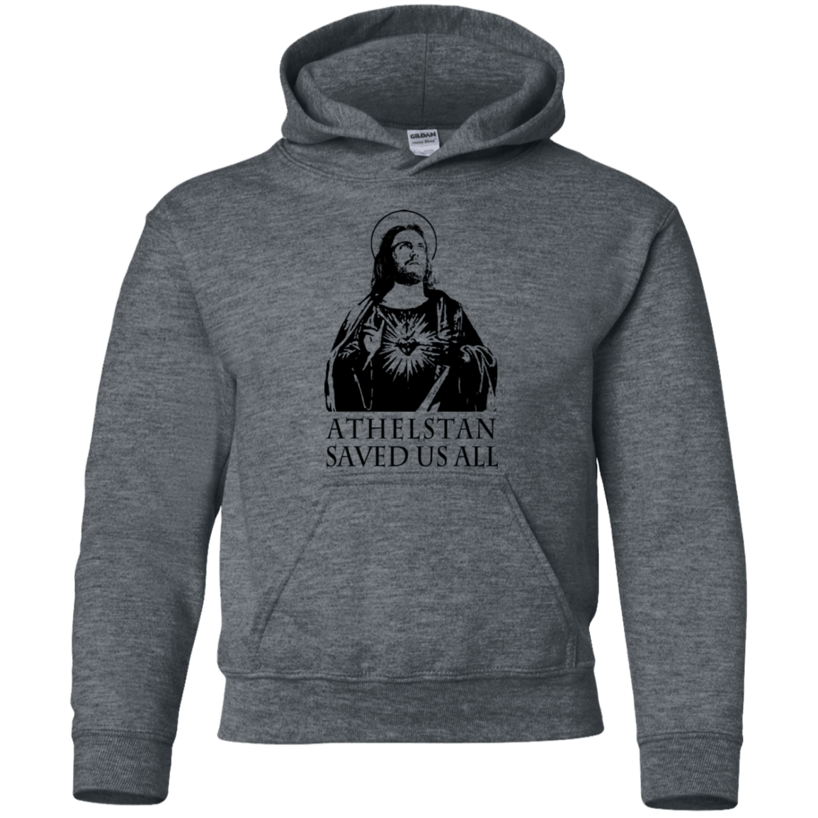 Sweatshirts Dark Heather / YS Athelstan saves Youth Hoodie