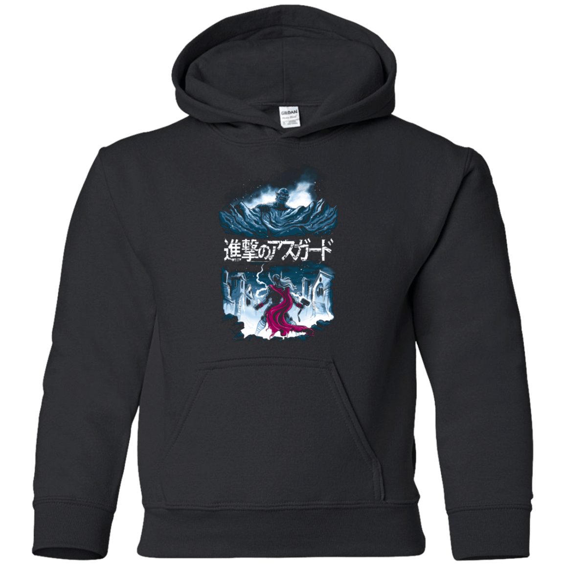 Sweatshirts Black / YS Attack On Asgard Youth Hoodie