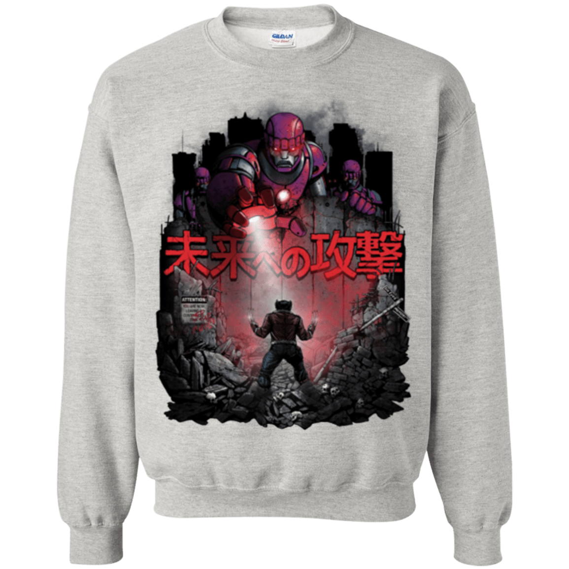 Sweatshirts Ash / Small Attack On The Future Crewneck Sweatshirt
