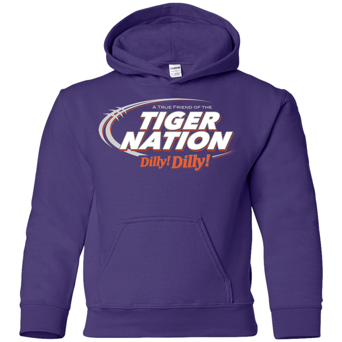 Sweatshirts Purple / YS Auburn Dilly Dilly Youth Hoodie