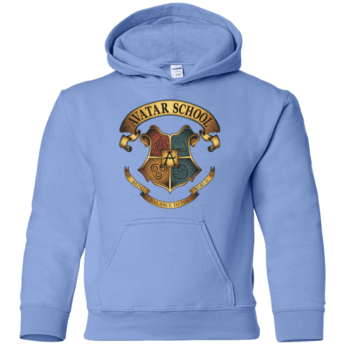 Sweatshirts Carolina Blue / YS Avatar School (2) Youth Hoodie