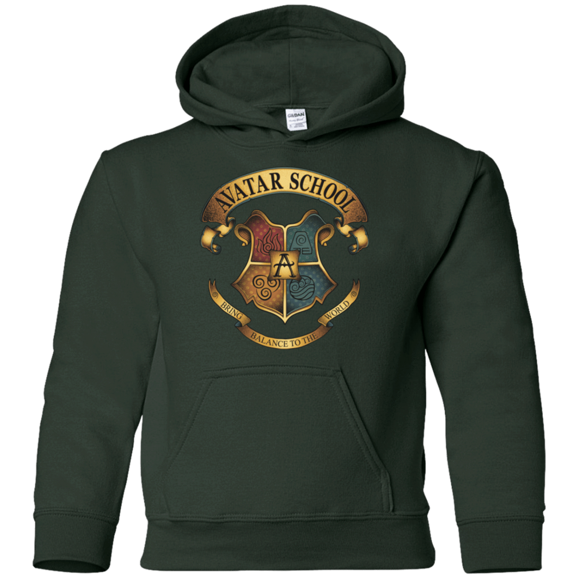 Sweatshirts Forest Green / YS Avatar School (2) Youth Hoodie