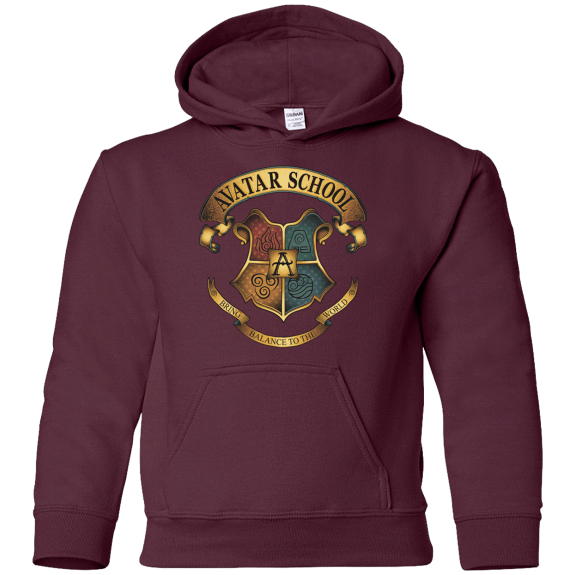 Sweatshirts Maroon / YS Avatar School (2) Youth Hoodie
