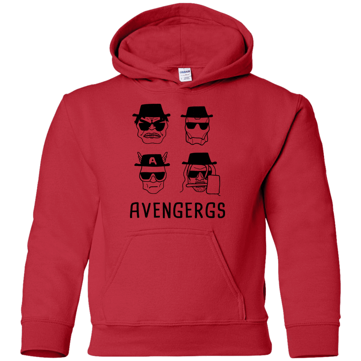 Sweatshirts Red / YS Avengergs Youth Hoodie