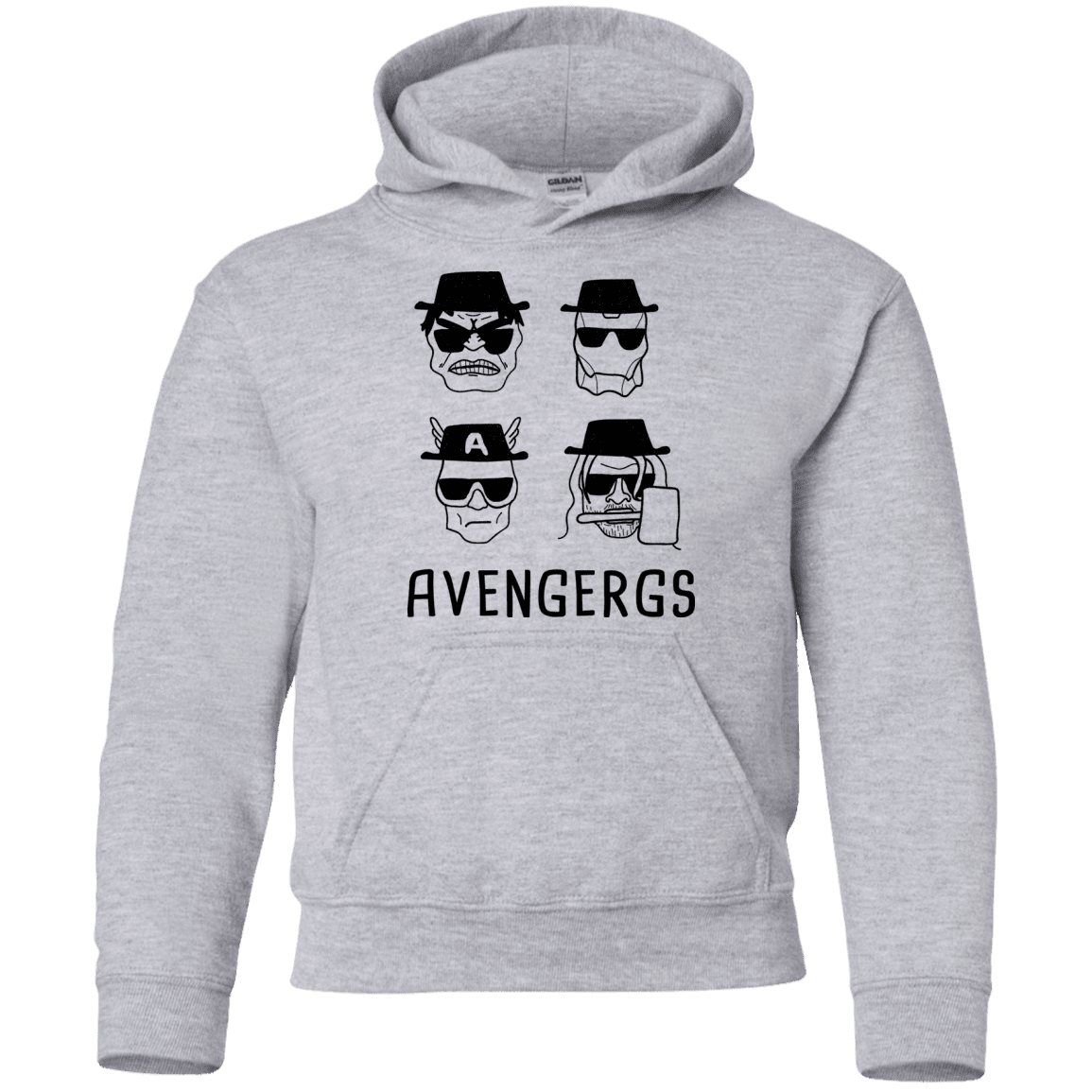 Sweatshirts Sport Grey / YS Avengergs Youth Hoodie
