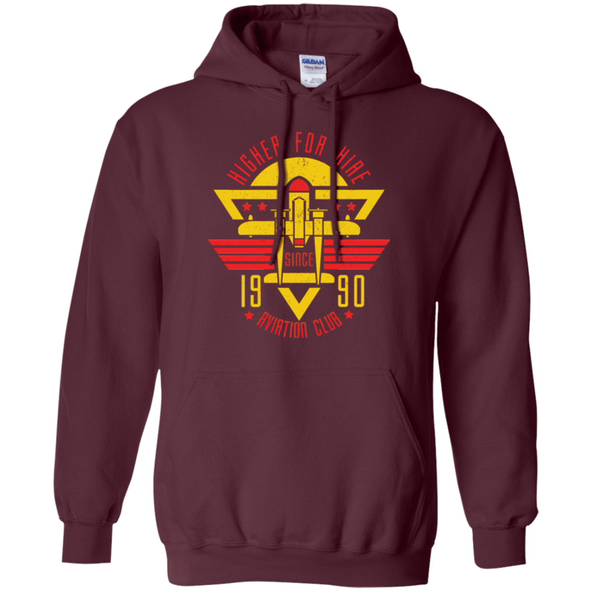 Sweatshirts Maroon / Small Aviation Club Pullover Hoodie