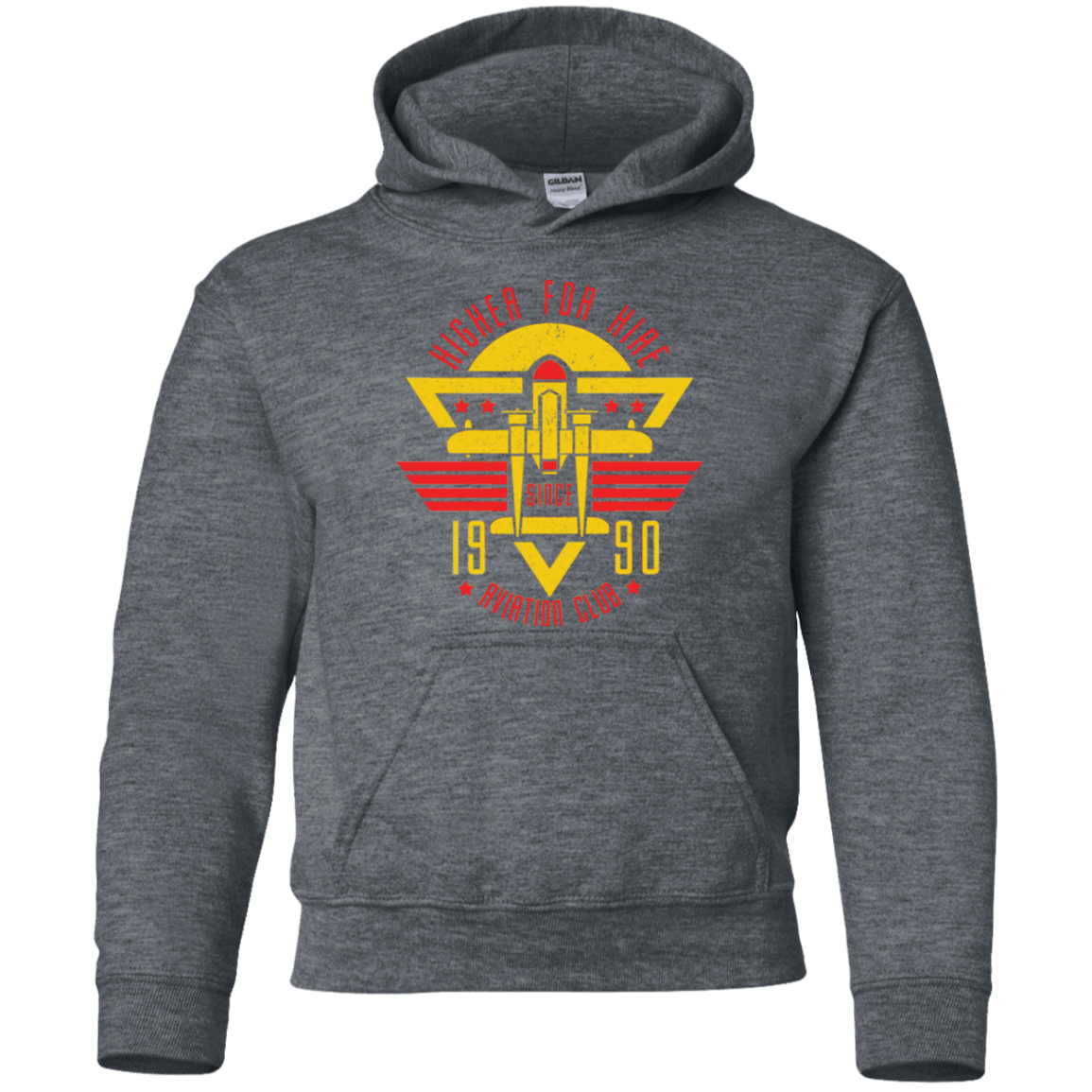 Sweatshirts Dark Heather / YS Aviation Club Youth Hoodie