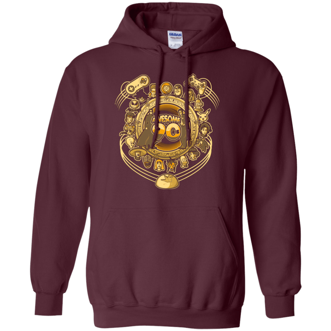 Sweatshirts Maroon / Small AWESOME 90S Pullover Hoodie