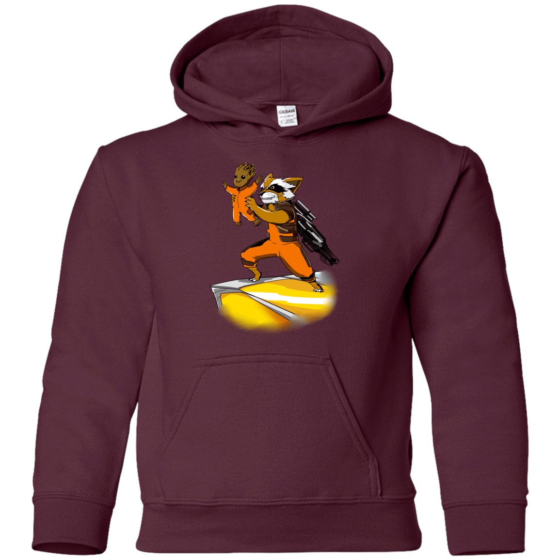 Sweatshirts Maroon / YS Baby Groot Youth Hoodie