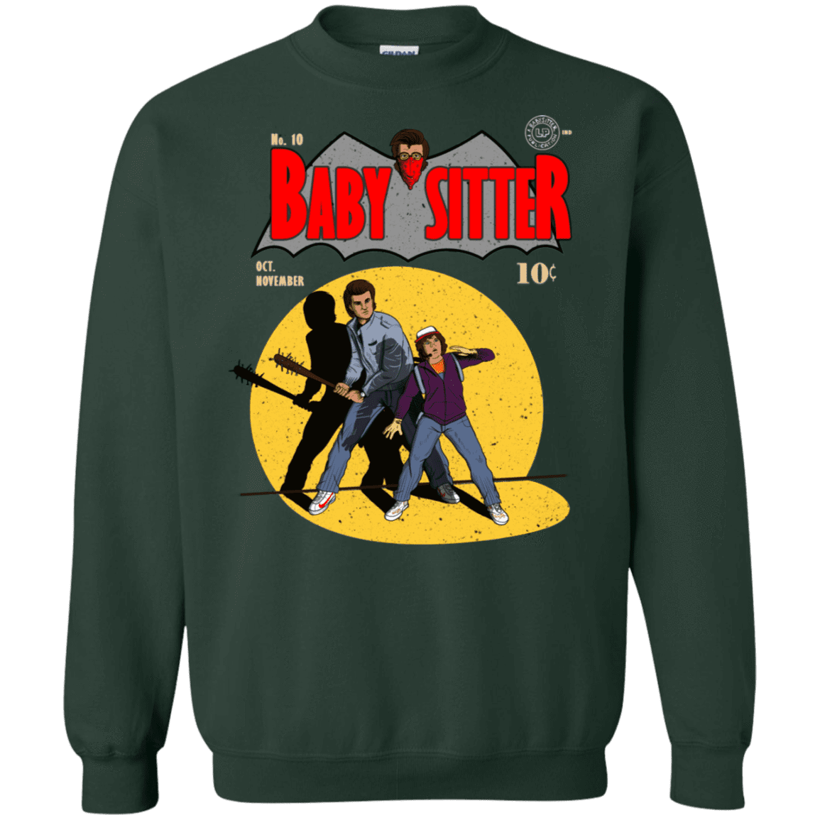 Sweatshirts Forest Green / S Babysitter Batman Crewneck Sweatshirt