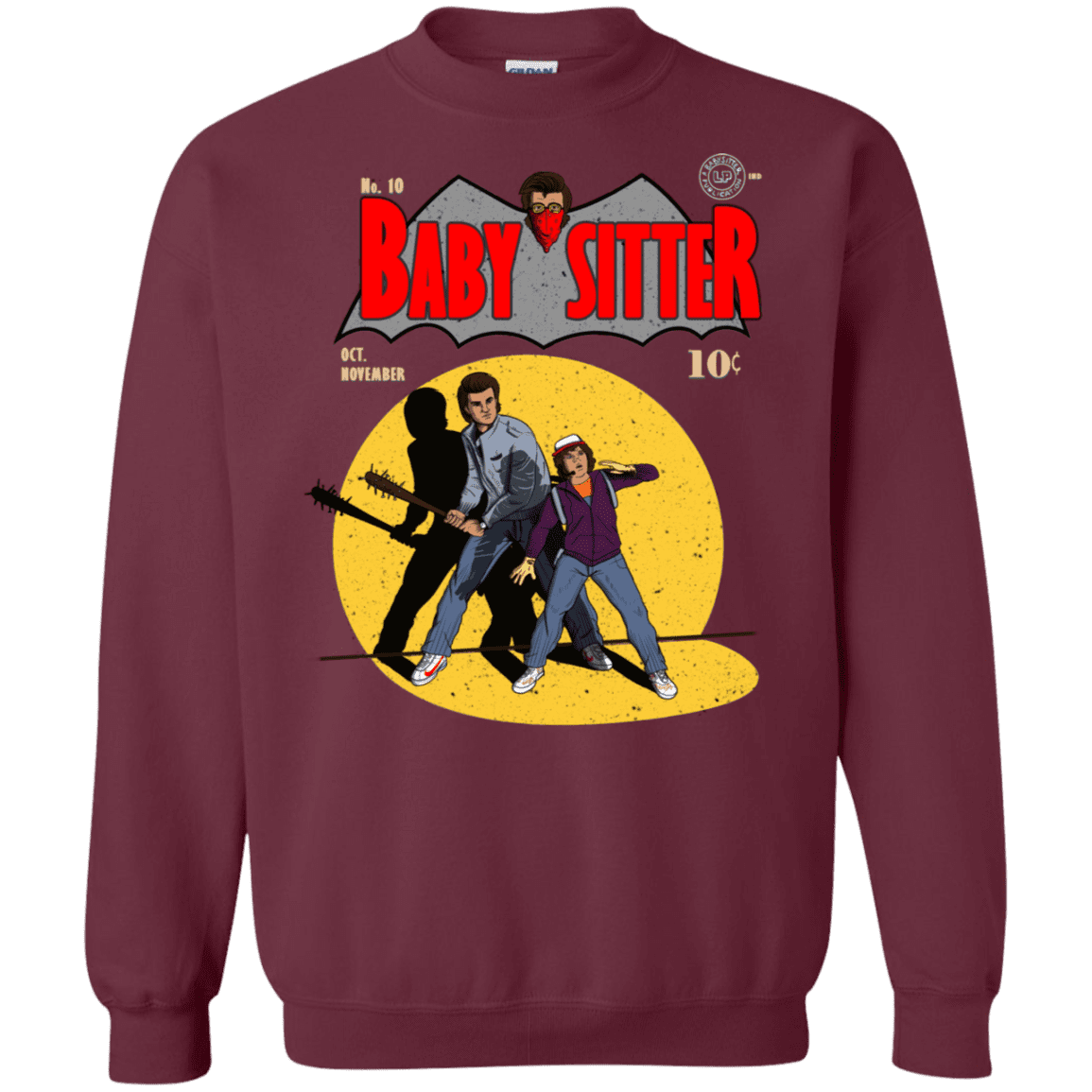 Sweatshirts Maroon / S Babysitter Batman Crewneck Sweatshirt