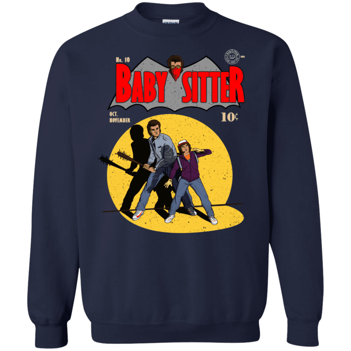 Sweatshirts Navy / S Babysitter Batman Crewneck Sweatshirt