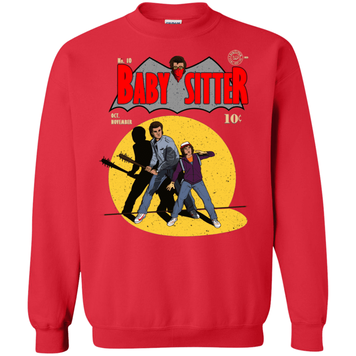 Sweatshirts Red / S Babysitter Batman Crewneck Sweatshirt