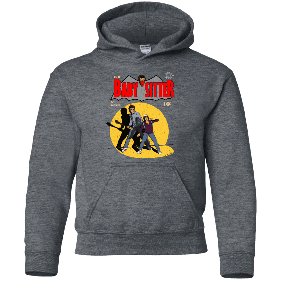 Sweatshirts Dark Heather / YS Babysitter Batman Youth Hoodie