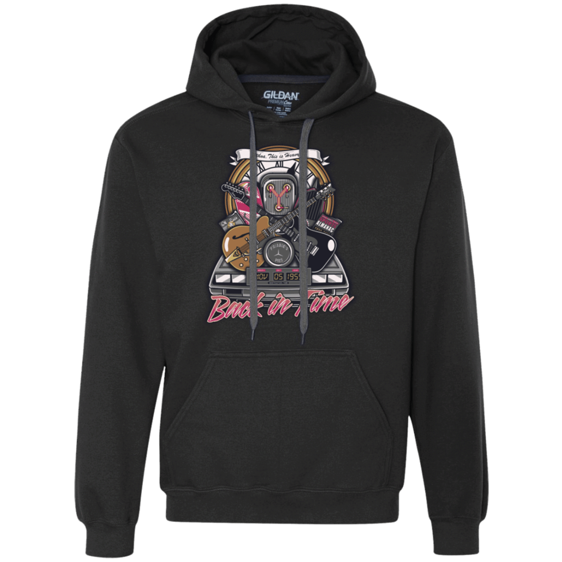 Sweatshirts Black / Small Back in time Premium Fleece Hoodie
