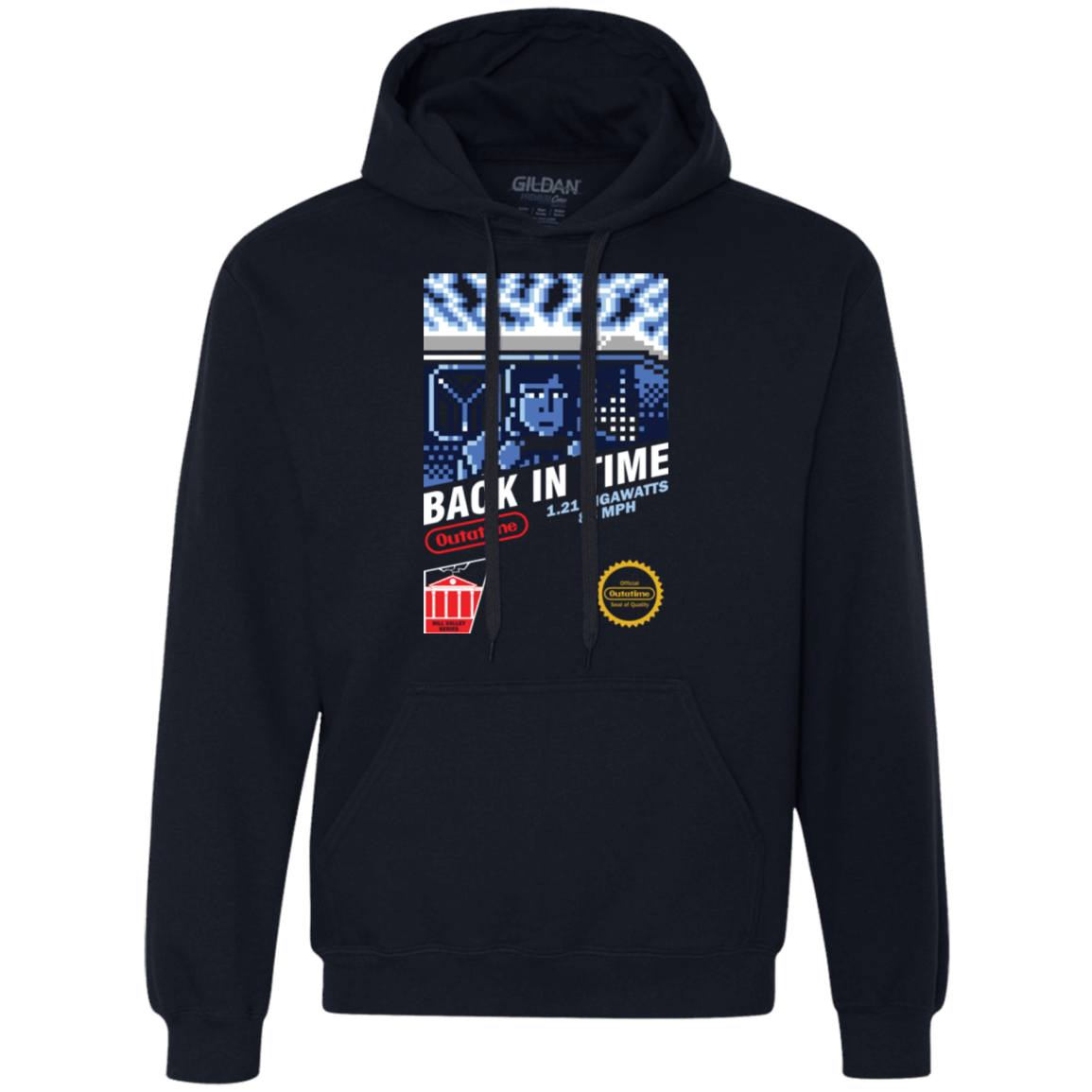 Sweatshirts Navy / Small Back In Time Premium Fleece Hoodie