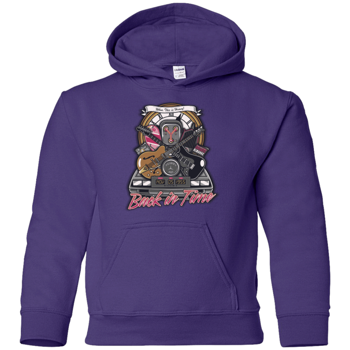Sweatshirts Purple / YS Back in time Youth Hoodie