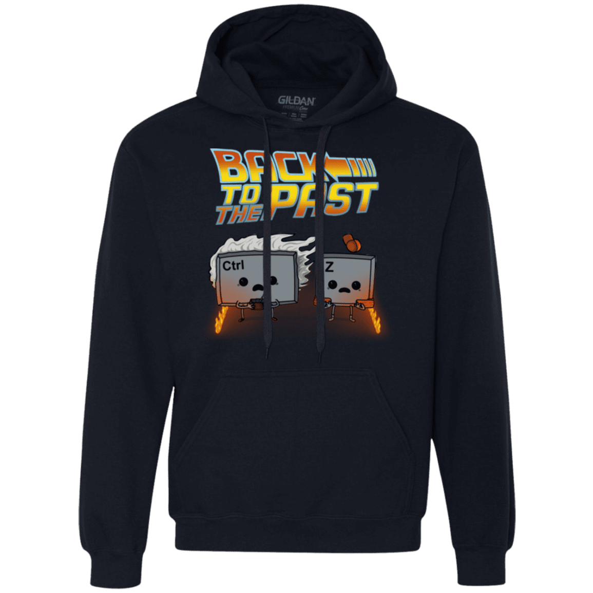 Sweatshirts Navy / Small Back To The Past Premium Fleece Hoodie