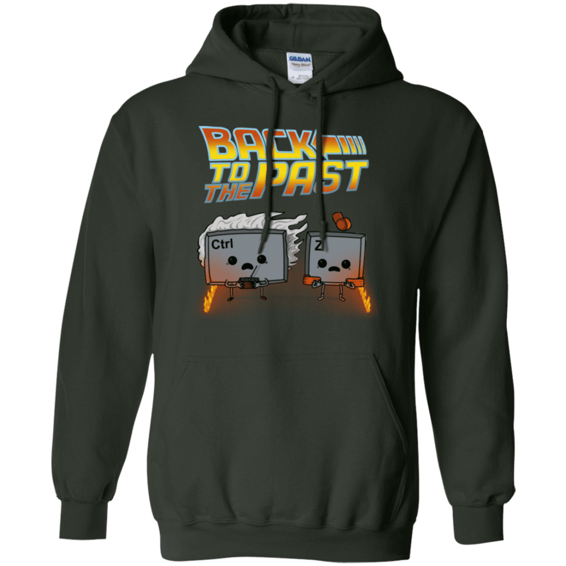 Sweatshirts Forest Green / Small Back To The Past Pullover Hoodie