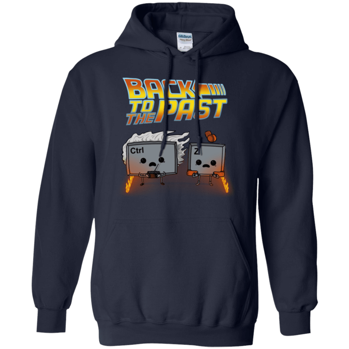 Sweatshirts Navy / Small Back To The Past Pullover Hoodie