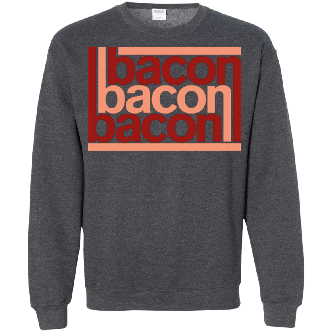 Sweatshirts Dark Heather / Small Bacon-Bacon-Bacon Crewneck Sweatshirt