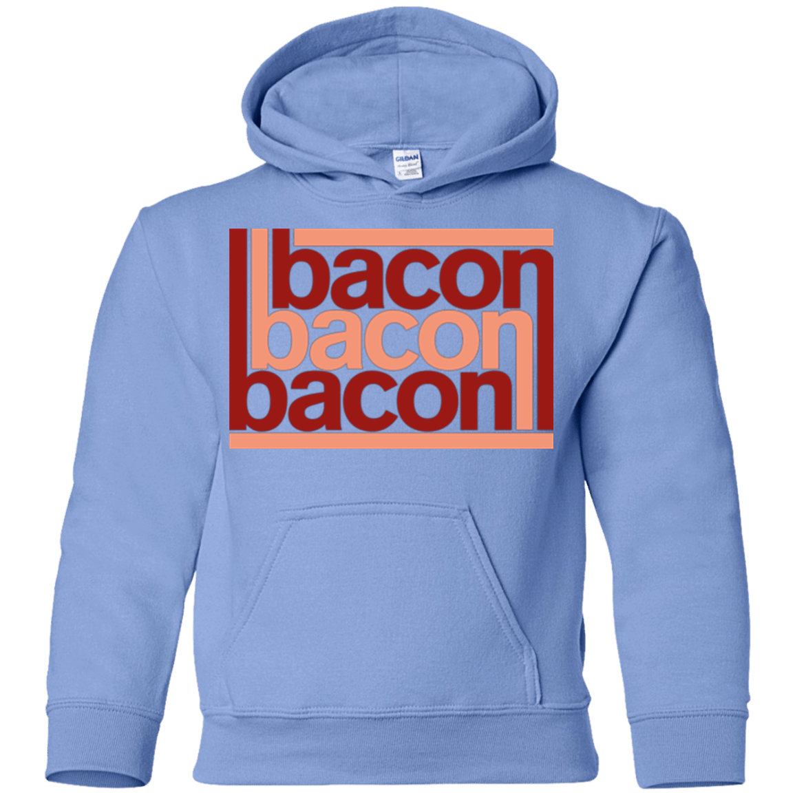 Sweatshirts Carolina Blue / YS Bacon-Bacon-Bacon Youth Hoodie