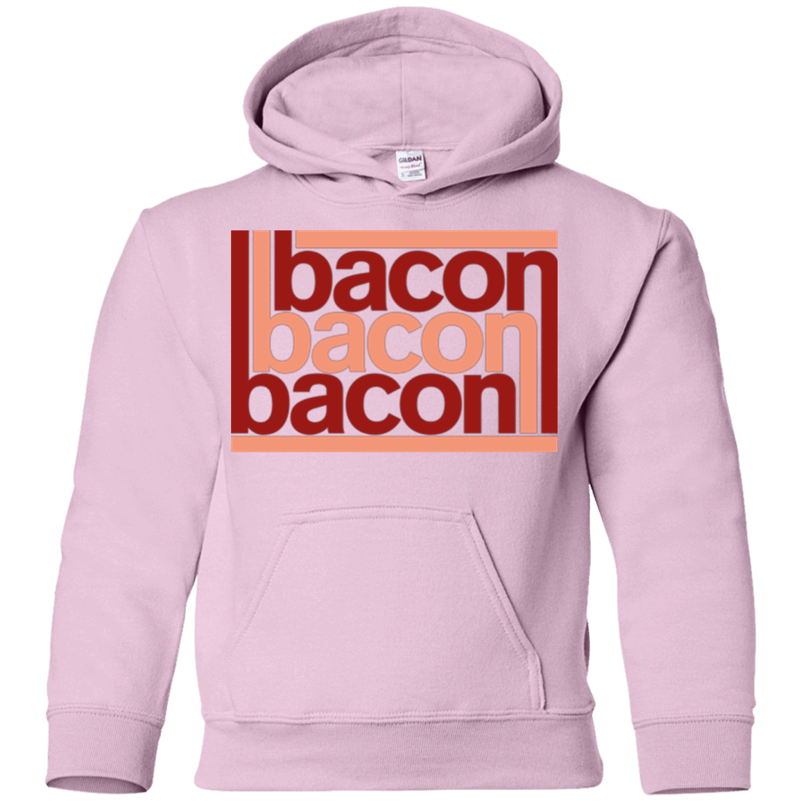 Sweatshirts Light Pink / YS Bacon-Bacon-Bacon Youth Hoodie
