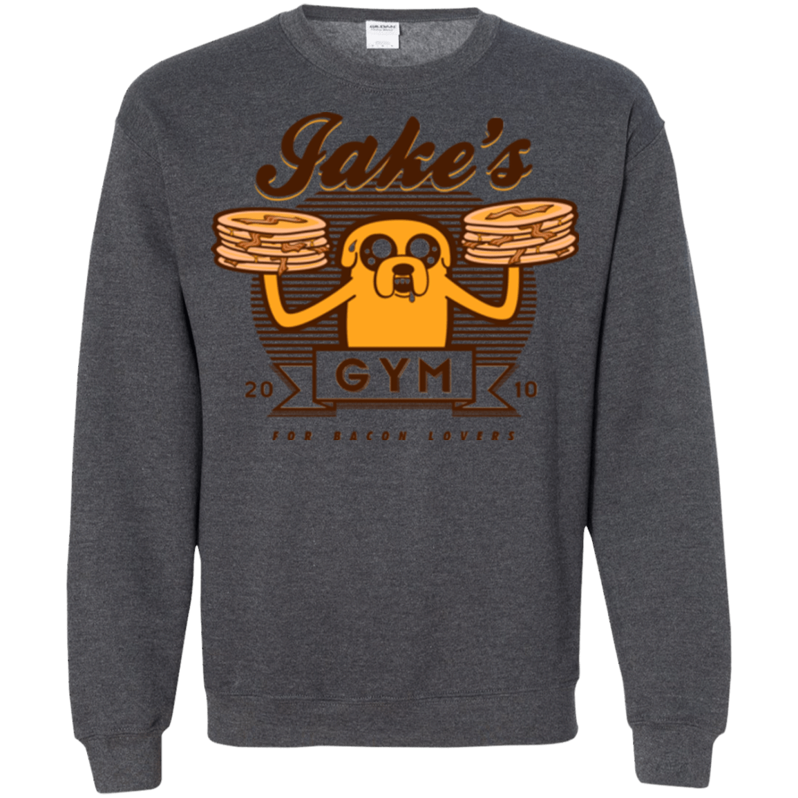 Sweatshirts Dark Heather / Small Bacon lovers gym Crewneck Sweatshirt