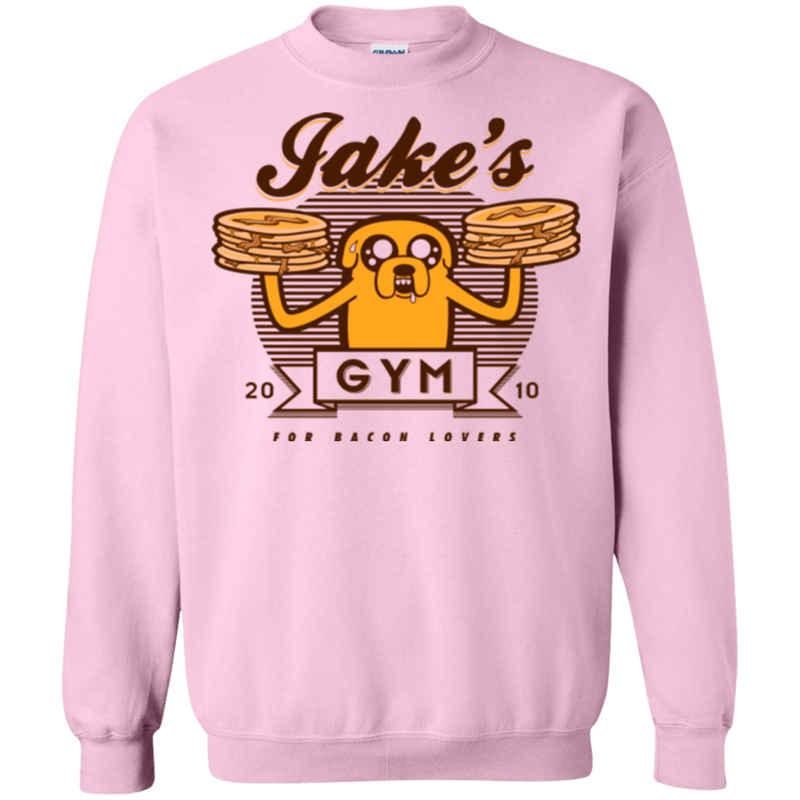 Sweatshirts Light Pink / Small Bacon lovers gym Crewneck Sweatshirt