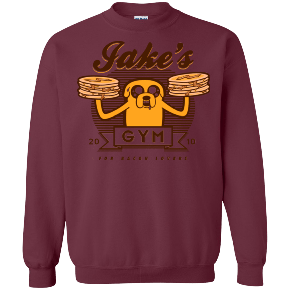 Sweatshirts Maroon / Small Bacon lovers gym Crewneck Sweatshirt