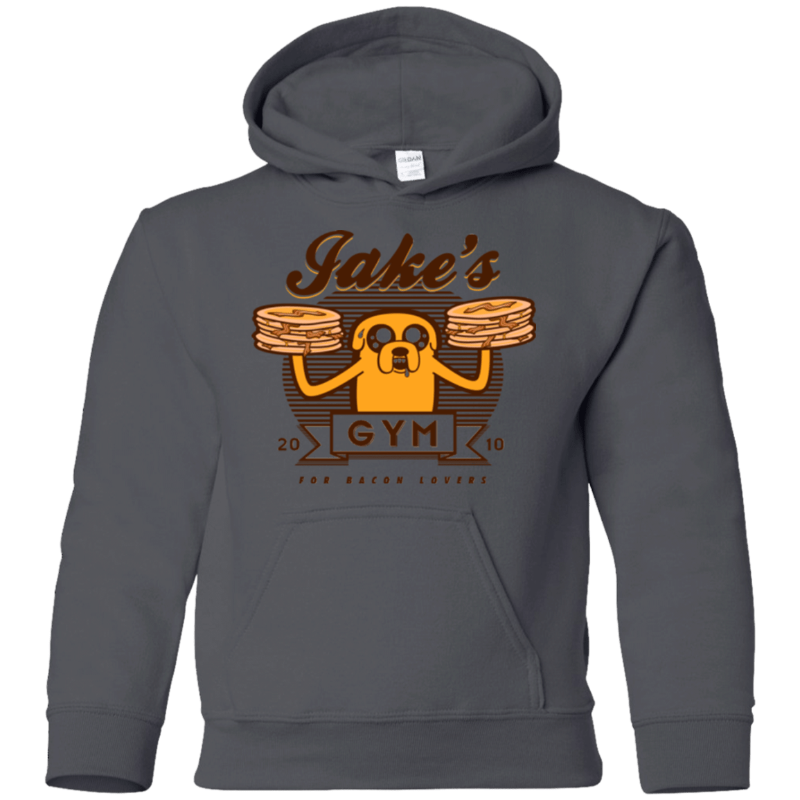 Sweatshirts Charcoal / YS Bacon lovers gym Youth Hoodie