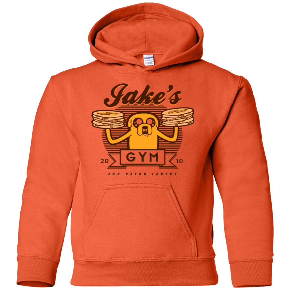 Sweatshirts Orange / YS Bacon lovers gym Youth Hoodie