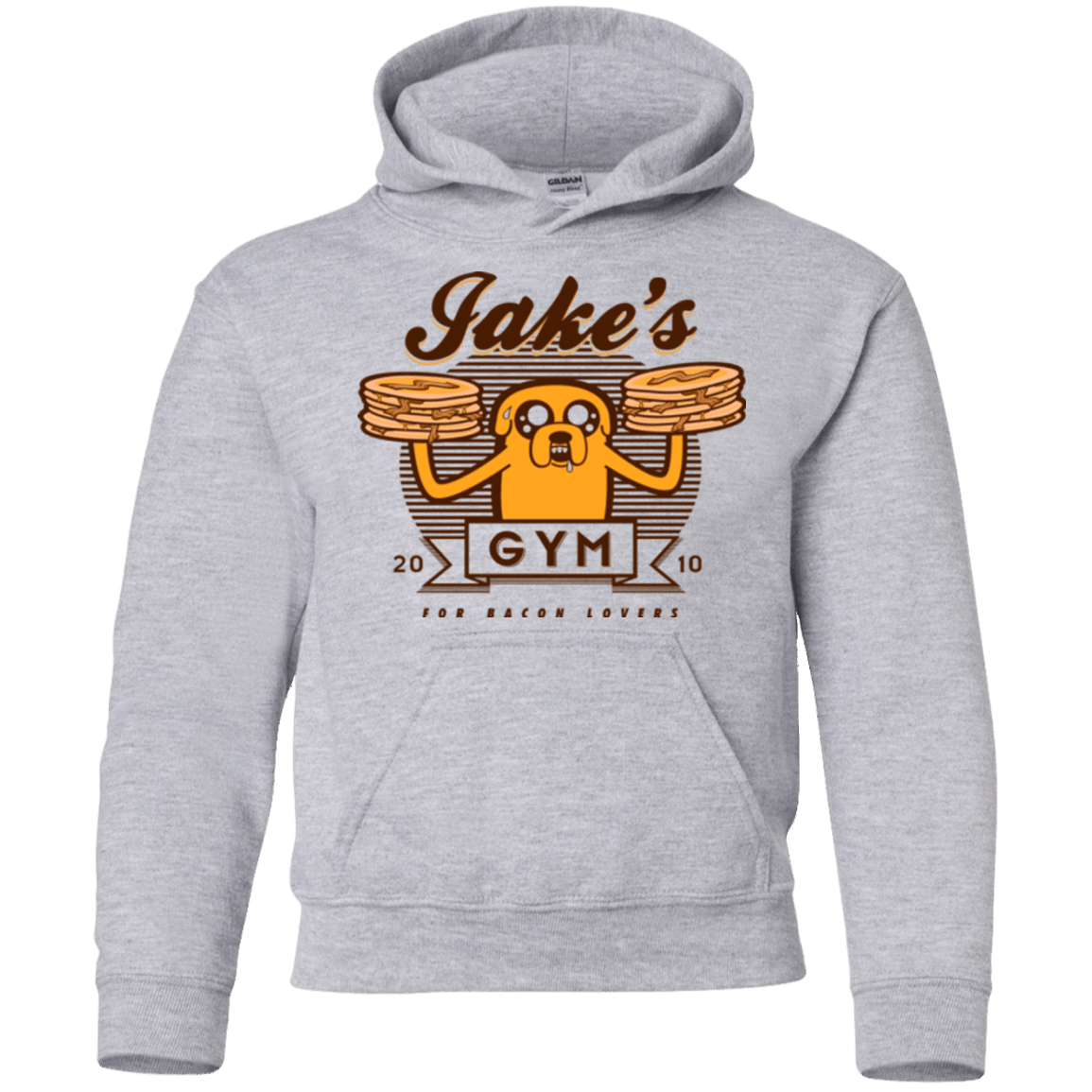 Sweatshirts Sport Grey / YS Bacon lovers gym Youth Hoodie