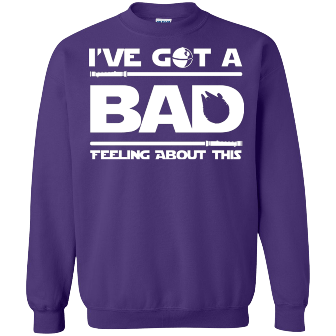 Sweatshirts Purple / Small Bad Feeling Crewneck Sweatshirt