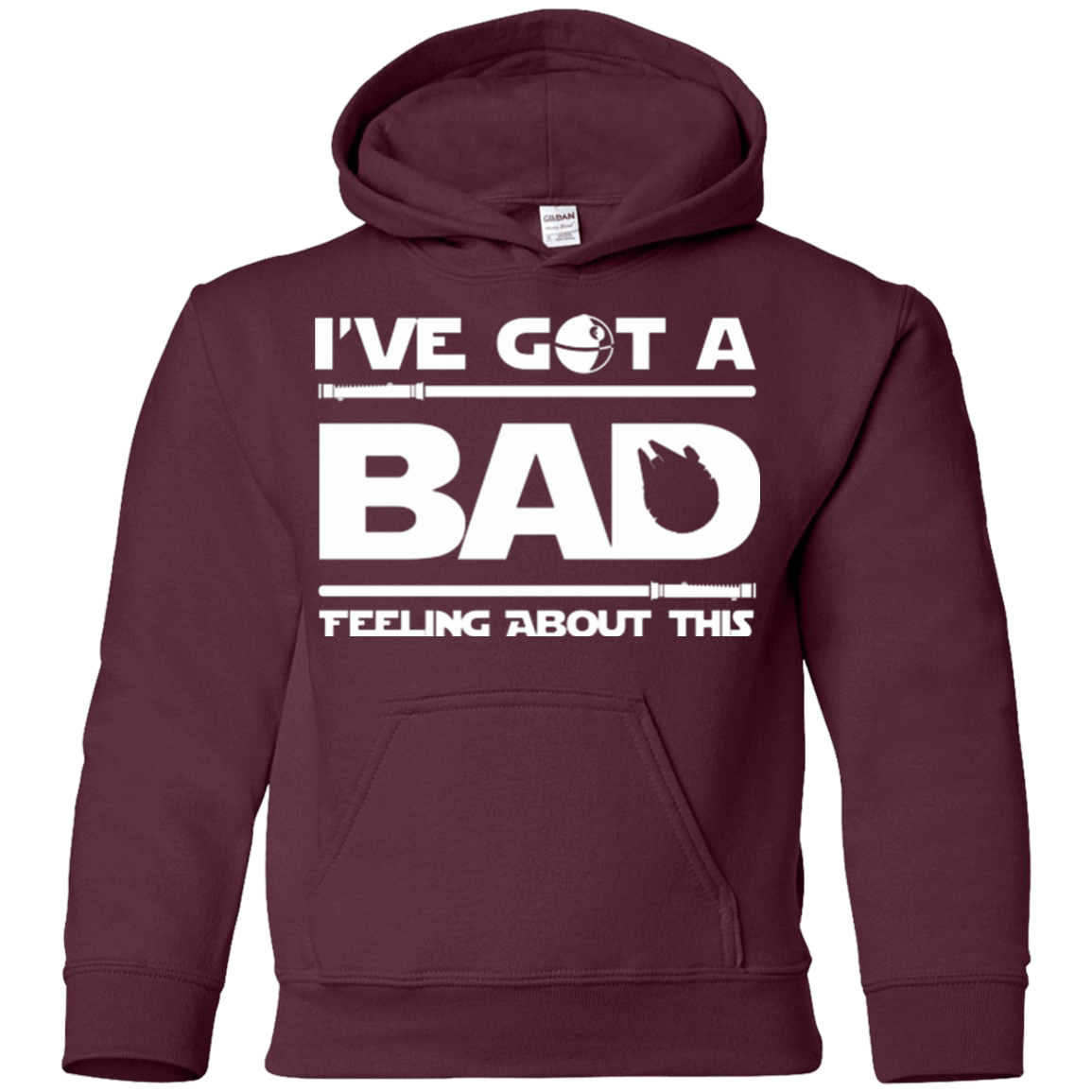 Sweatshirts Maroon / YS Bad Feeling Youth Hoodie