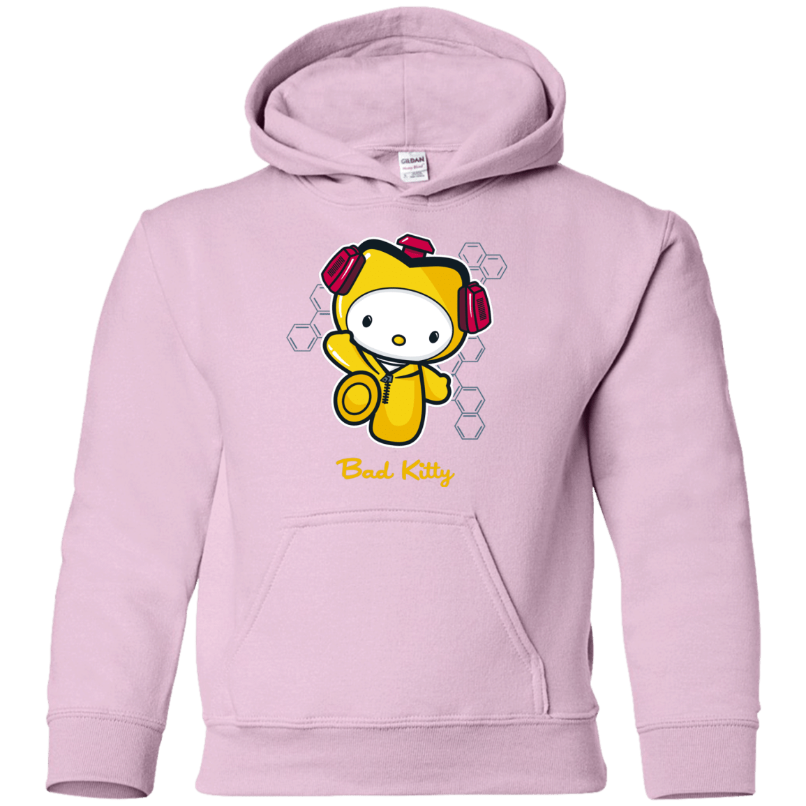 Sweatshirts Light Pink / YS Bad Kitty Youth Hoodie