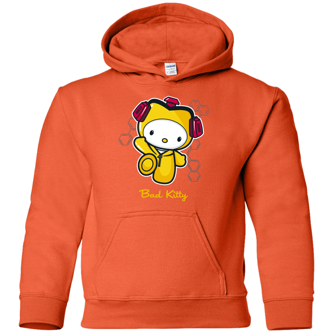 Sweatshirts Orange / YS Bad Kitty Youth Hoodie