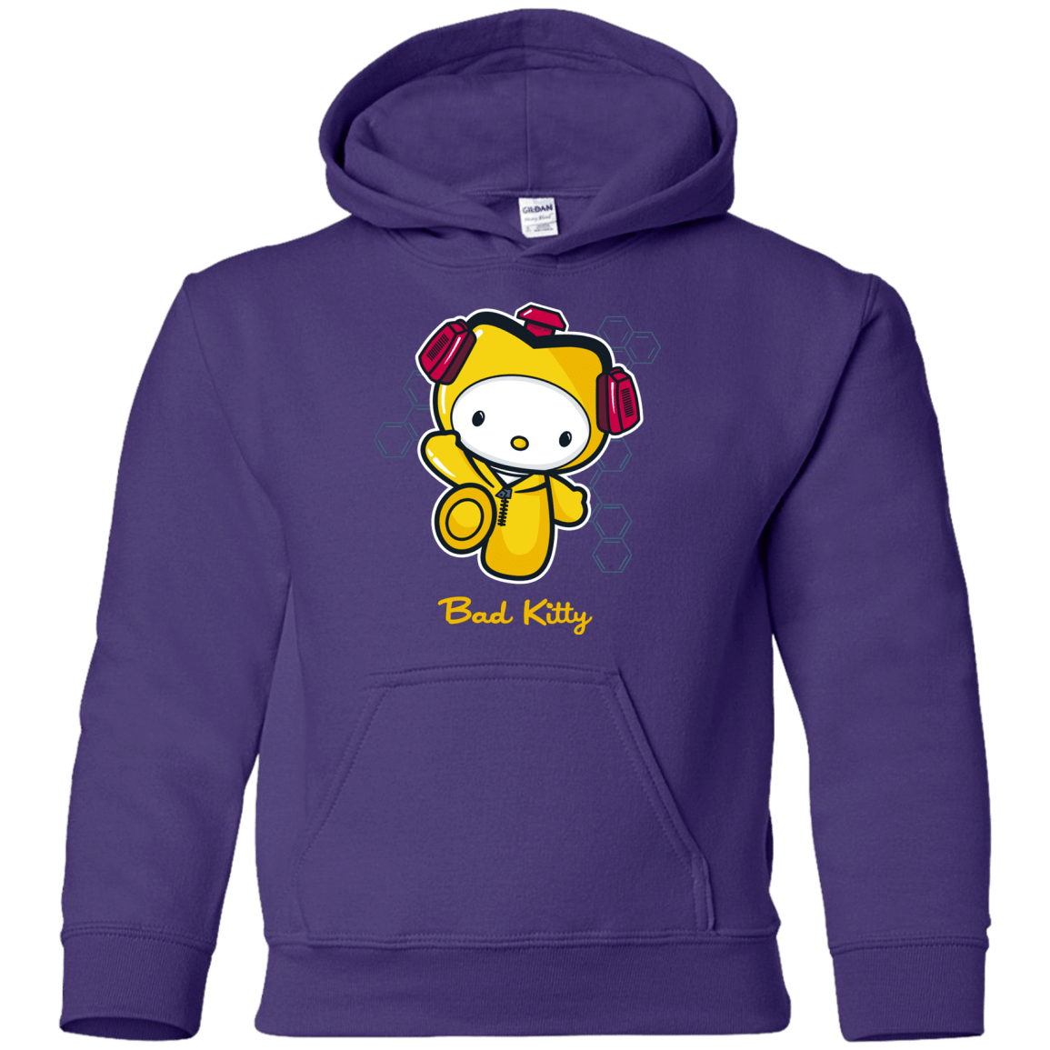 Sweatshirts Purple / YS Bad Kitty Youth Hoodie